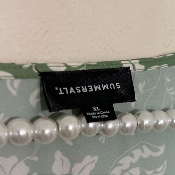 Summersalt The Cinched Waist Caftan Vintage Floral Ivy Dress SIZE XL - Picture 5 of 8